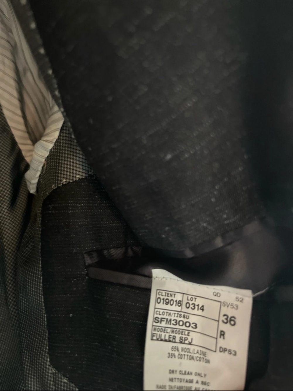 Saks Fifth Avenue Gray Two-Button Sport Coat - Picture 4 of 5